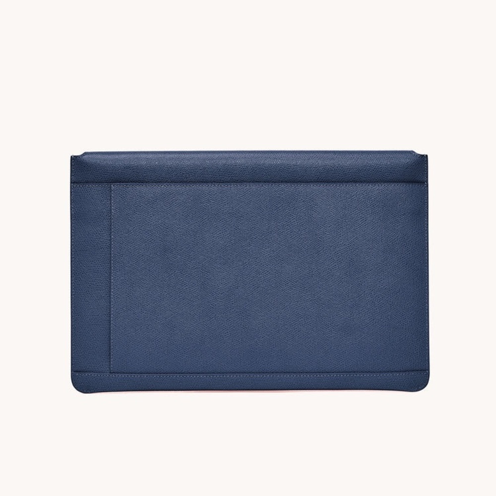 Senreve Blue Leather Clutch or Laptop Sleeve - Picture 5 of 6